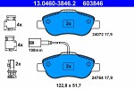 ATE  Комплект тормозных колодок,  дисковый тормоз 13.0460-3846.2