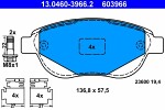 ATE  Комплект тормозных колодок,  дисковый тормоз 13.0460-3966.2