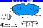 ATE  Комплект тормозных колодок,  дисковый тормоз 13.0460-4826.2