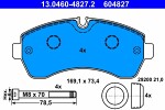 ATE  Комплект тормозных колодок,  дисковый тормоз 13.0460-4827.2