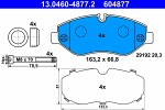 ATE  Комплект тормозных колодок,  дисковый тормоз 13.0460-4877.2