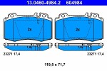 ATE  Комплект тормозных колодок,  дисковый тормоз 13.0460-4984.2