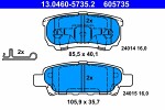 ATE  Комплект тормозных колодок,  дисковый тормоз 13.0460-5735.2
