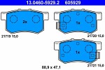 ATE  Комплект тормозных колодок,  дисковый тормоз 13.0460-5929.2