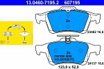 ATE  Комплект тормозных колодок,  дисковый тормоз 13.0460-7195.2