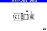 ATE  Комплектующие,  стояночная тормозная система adjusting nut 03.0137-9700.2