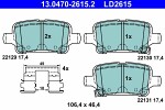  Комплект тормозных колодок,  дисковый тормоз ATE Ceramic 13.0470-2615.2
