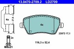  Piduriklotsi komplekt, ketaspidur ATE Ceramic 13.0470-2709.2