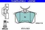  Комплект тормозных колодок,  дисковый тормоз ATE Ceramic 13.0470-2740.2