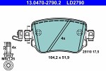  Комплект тормозных колодок,  дисковый тормоз ATE Ceramic 13.0470-2790.2