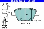  Комплект тормозных колодок,  дисковый тормоз ATE Ceramic 13.0470-3858.2