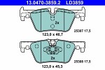  Комплект тормозных колодок,  дисковый тормоз ATE Ceramic 13.0470-3859.2