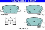  Piduriklotsi komplekt, ketaspidur ATE Ceramic 13.0470-5527.2