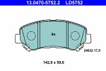  Brake Pad Set,  disc brake ATE Ceramic 13.0470-5752.2