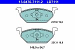  Комплект тормозных колодок,  дисковый тормоз ATE Ceramic 13.0470-7111.2