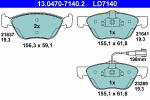  Piduriklotsi komplekt, ketaspidur ATE Ceramic 13.0470-7140.2