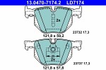  Brake Pad Set,  disc brake ATE Ceramic 13.0470-7174.2