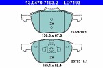  Комплект тормозных колодок,  дисковый тормоз ATE Ceramic 13.0470-7193.2