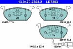  Комплект тормозных колодок,  дисковый тормоз ATE Ceramic 13.0470-7303.2