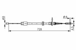BOSCH  Cable Pull,  parking brake 1 987 482 301