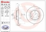 BREMBO  Jarrulevy PRIME LINE - UV Coated 08.A112.11