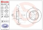 BREMBO  Jarrulevy PRIME LINE - UV Coated 08.A147.11
