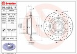 BREMBO  Тормозной диск XTRA LINE - Xtra 08.A202.1X