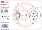 BREMBO  Jarrulevy PRIME LINE - With Bearing Kit 08.A858.17