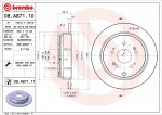 BREMBO  Jarrulevy COATED DISC LINE 08.A871.11