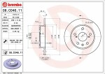 BREMBO  Тормозной диск COATED DISC LINE 08.C046.11
