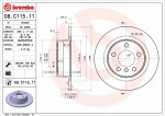 BREMBO  Тормозной диск PRIME LINE - UV Coated 08.C115.11