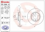 BREMBO  Тормозной диск PRIME LINE - UV Coated 08.C308.11
