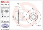 BREMBO  Тормозной диск PRIME LINE - UV Coated 09.5166.11