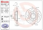 BREMBO  Тормозной диск XTRA LINE - Xtra 09.9167.1X