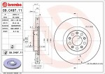 BREMBO  Тормозной диск PRIME LINE - UV Coated 09.C497.11