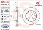 BREMBO  Тормозной диск PRIME LINE - Co-Cast 09.D533.13