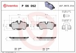 BREMBO  Комплект тормозных колодок,  дисковый тормоз XTRA LINE P 06 052X