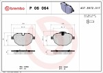 BREMBO  Комплект тормозных колодок,  дисковый тормоз PRIME LINE P 06 064