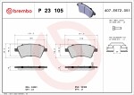 BREMBO  Piduriklotsi komplekt, ketaspidur PRIME LINE P 23 105