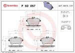 BREMBO  Комплект тормозных колодок,  дисковый тормоз PRIME LINE P 50 057
