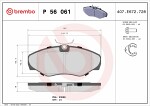 BREMBO  Комплект тормозных колодок,  дисковый тормоз PRIME LINE P 56 061