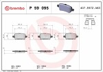 BREMBO  Piduriklotsi komplekt, ketaspidur PRIME LINE P 59 095