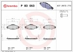 BREMBO  Piduriklotsi komplekt, ketaspidur PRIME LINE P 83 053