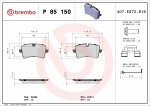 BREMBO  Piduriklotsi komplekt, ketaspidur XTRA LINE P 85 150X