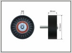 CAFFARO  Deflection/Guide Pulley,  V-ribbed belt 01-01