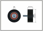 CAFFARO  Deflection/Guide Pulley,  V-ribbed belt 13-58