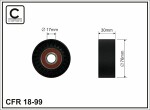 CAFFARO  Deflection/Guide Pulley,  V-ribbed belt 18-99