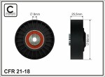 CAFFARO  Deflection/Guide Pulley,  V-ribbed belt 21-18