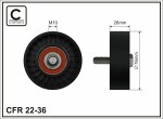 CAFFARO  Deflection/Guide Pulley,  V-ribbed belt 22-36