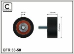 CAFFARO  Deflection Pulley/Guide Pulley,  timing belt 33-50